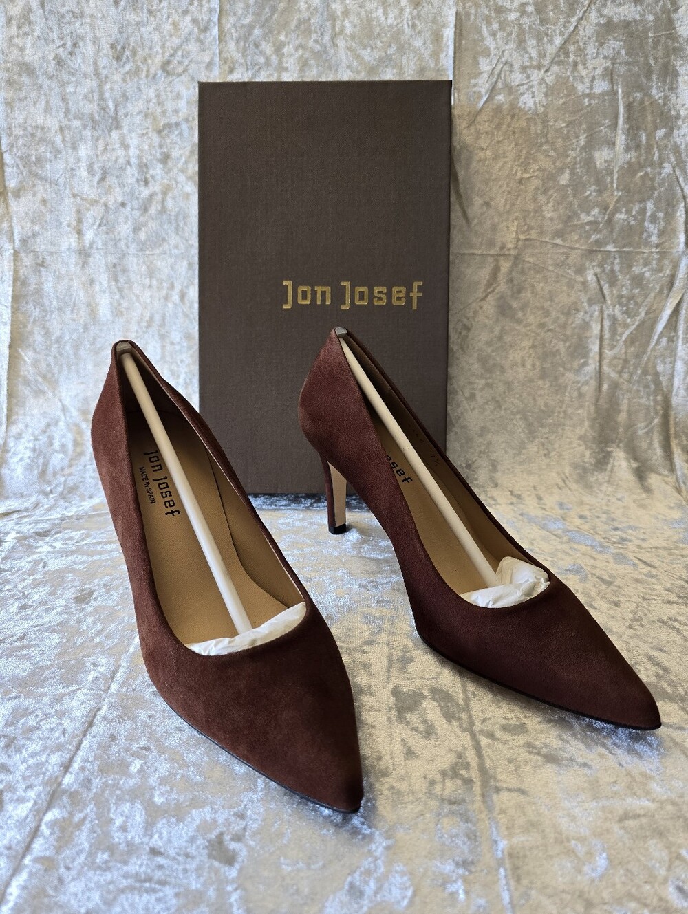 Jon Josef Women's Brown Suede Pointed-Toe Pumps